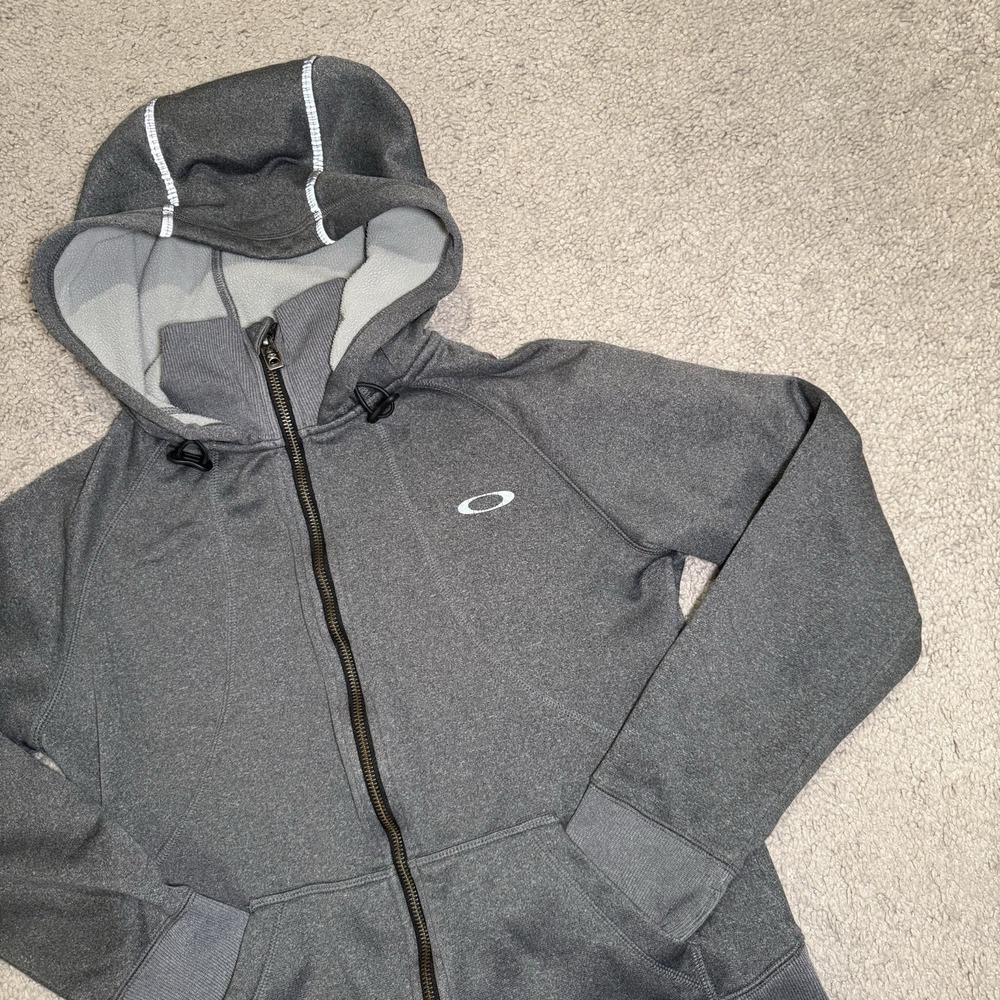 OAKLEY Women's Back To The Top O‎ Hydrolix Hooded Heather Gray Sz XS Jacket